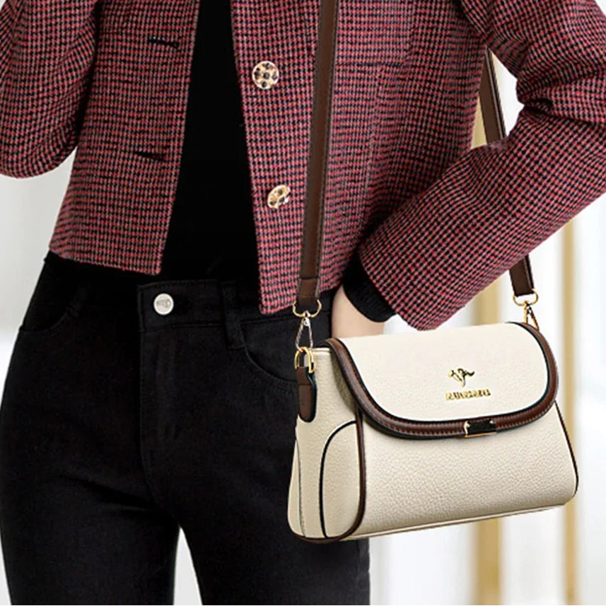 Solid Color Top Quality Leather Small Shoulder Messenger Bags