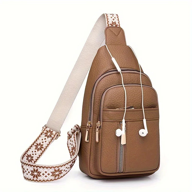 Fashion Women's Bag Leather Casual Chest Bag Versatile Shoulder Bag For Women