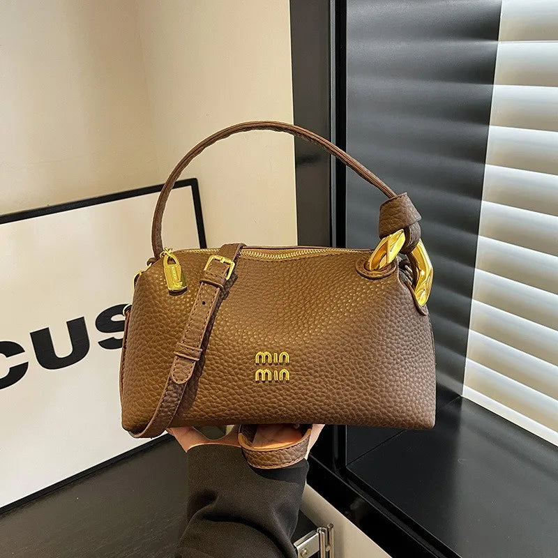 Luxury soft leather handbag for women simple and elegant stylish purse