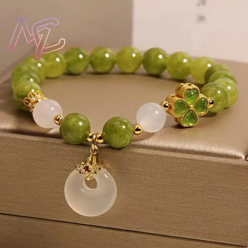 Real Jade Beads Bracelets Jewelry Bangle