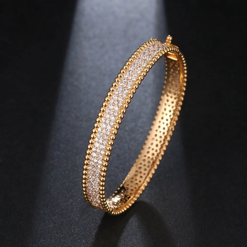 Leaf Zircon Bracelet Luxury Fashion Classic Plant Large Flower Bracelet