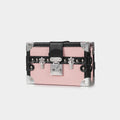 Trendy PU Leather Girls Shoulder Bag Handmade Retro Lock Box Purse Crossbody Bag