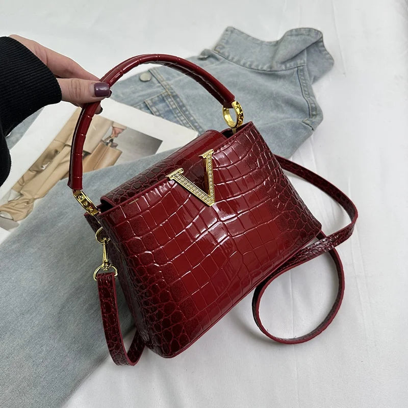 PU Pattern Leather Women Handbags Luxury Fashion Small Shoulder Messenger Bag
