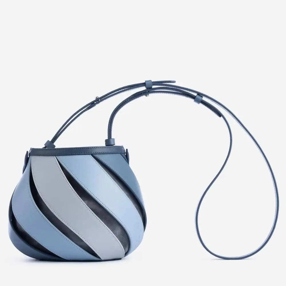 Geometric Multicolor Bucket Bag Design Aesthetic Round Handbag