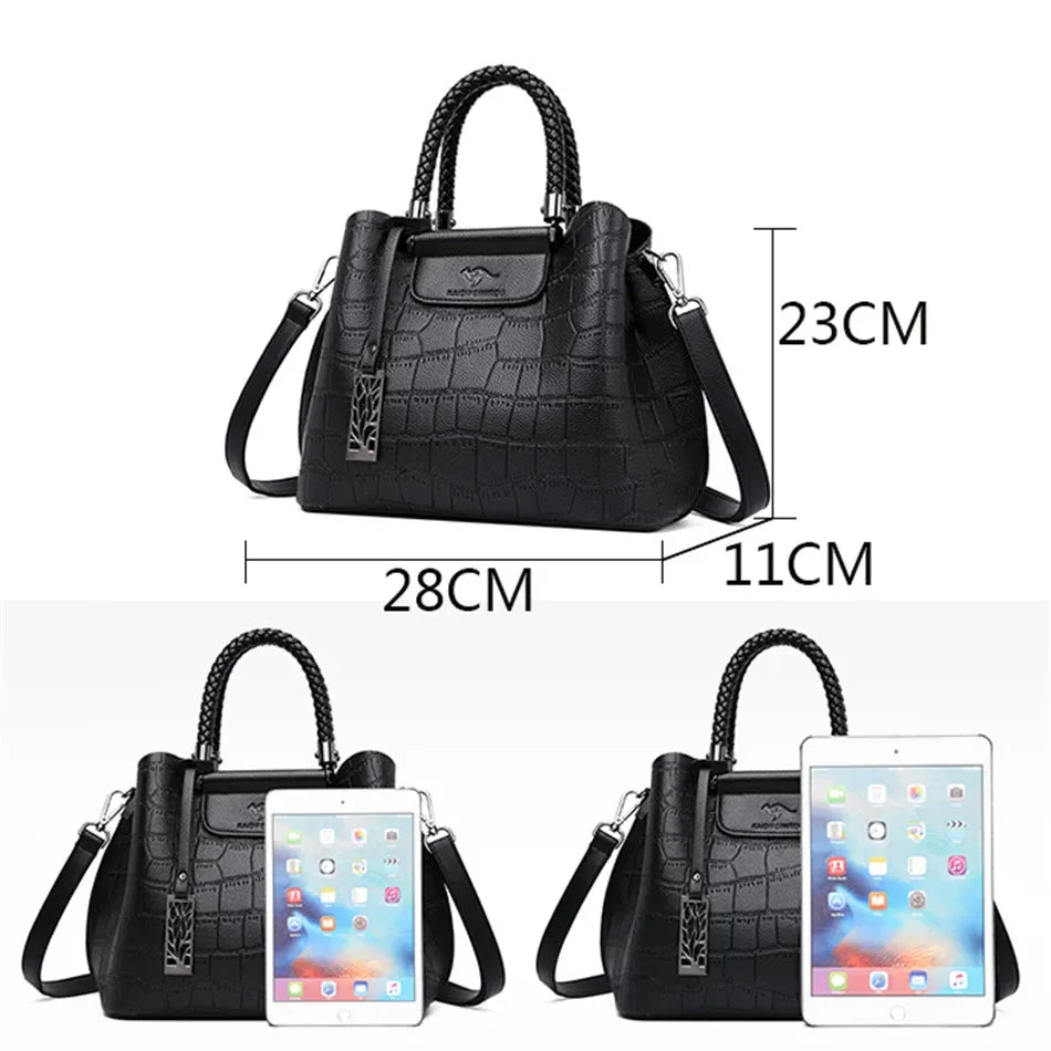 Luxury Handbags Stone Pattern Design Crossbody Bag