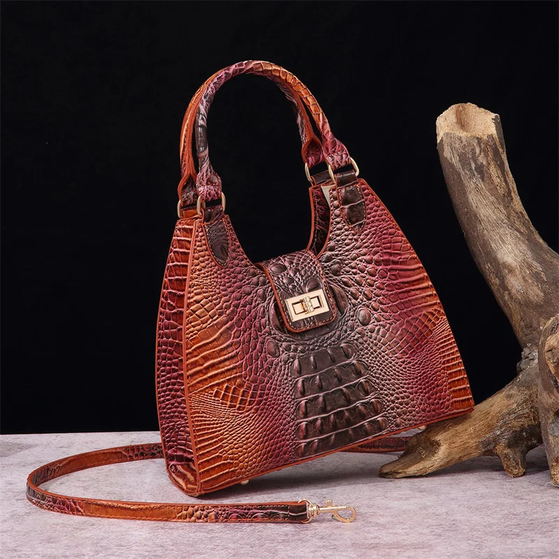 Women Vintage PU Leather Crossbody Handbag Fashion Design Shoulder Messenger Bag