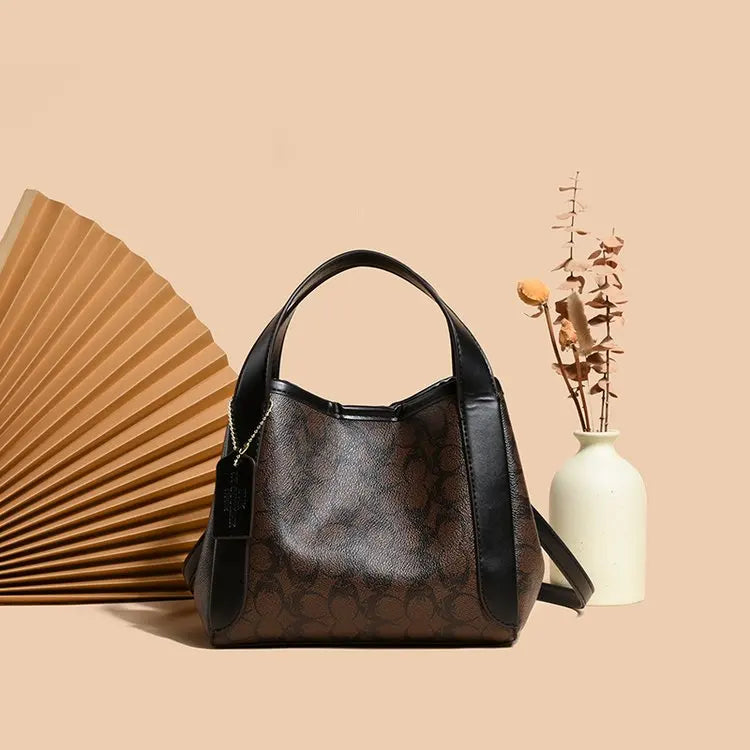 Stylish Design Luxury Leather Tote Large Capacity Elegant Handbag