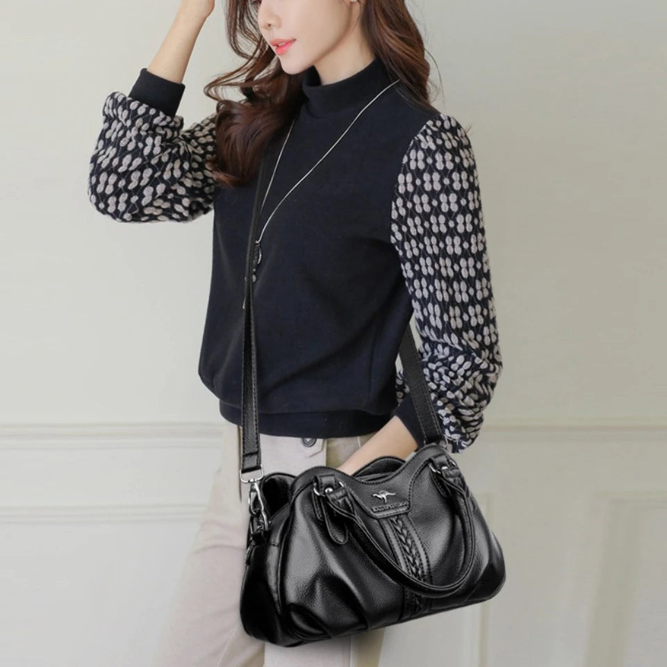 Genuine Brand Top Quality Handbags 3 Layers Luxury Small Casual Tote Bag