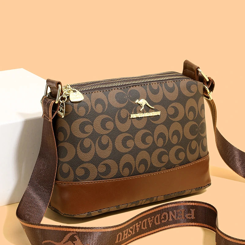 Women's handbag trendy fashion retro letter print top-handle and shoulder bag