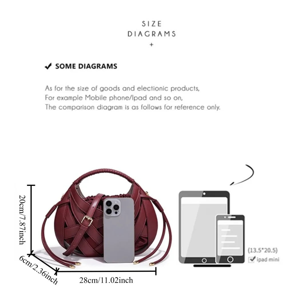 Hollow Woven Nest Bag Unique Premium Textured Shoulder Bag