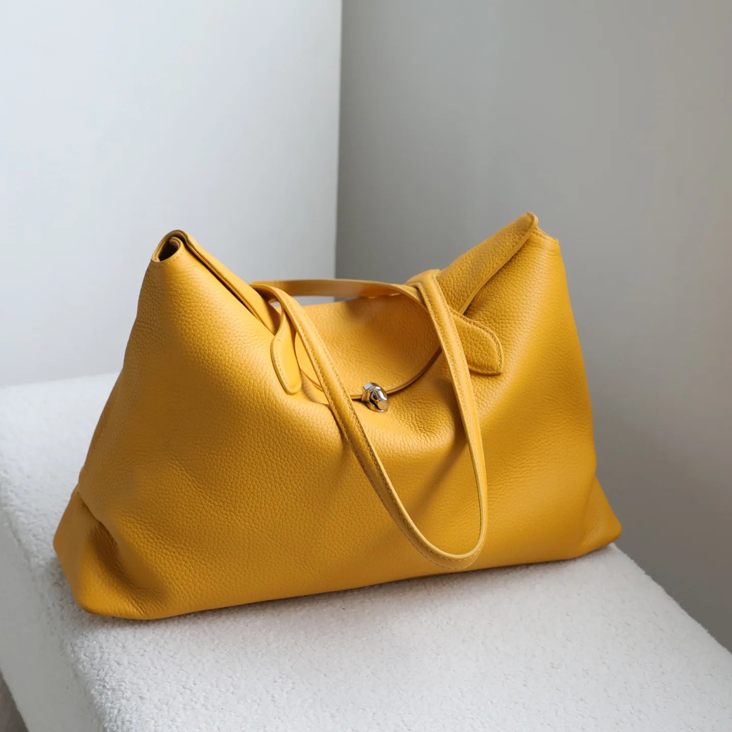 Genuine Leather Tote Bag Large Capacity Shoulder Bag