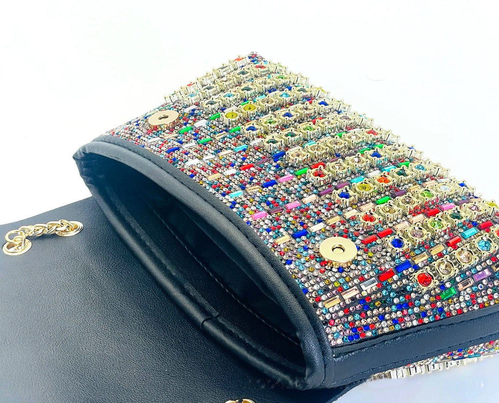 Multi-color Square Evening Bag Clutch Luxury Shoulder Bag