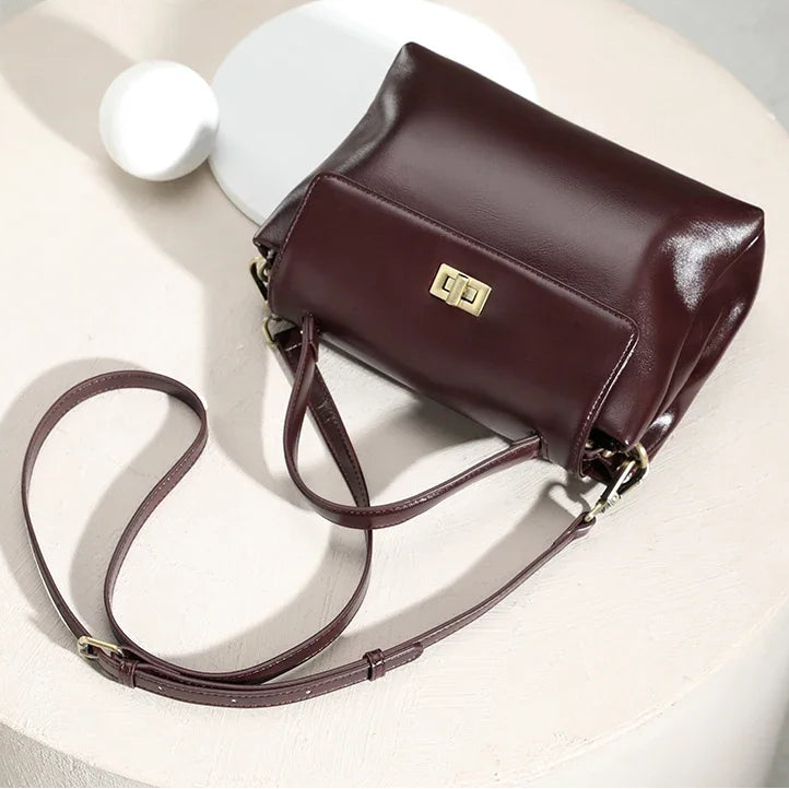 Women Cowhide Genuine Leather Tote Bag Lady Designer Luxury Soft Leather Handbag