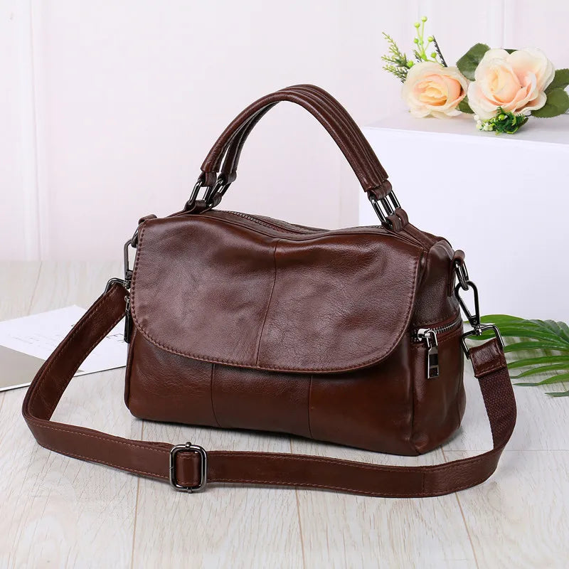 Natural Leather Handbags High Quality Shoulder Crossbody Bag