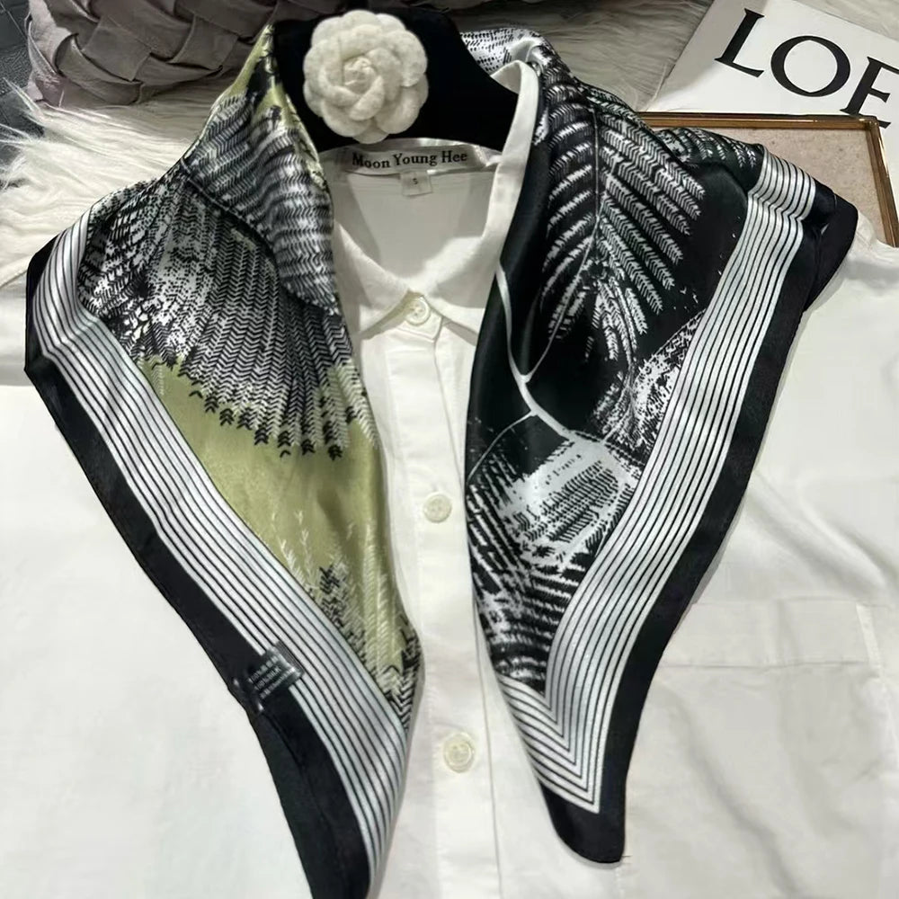 Women's 100% Mulberry Silk Scarf For Hair Headscarf