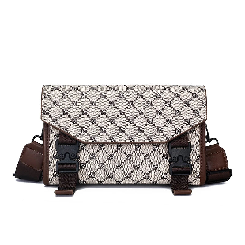 Men's Crossbody Fashion Business PU Leather Shoulder Bag