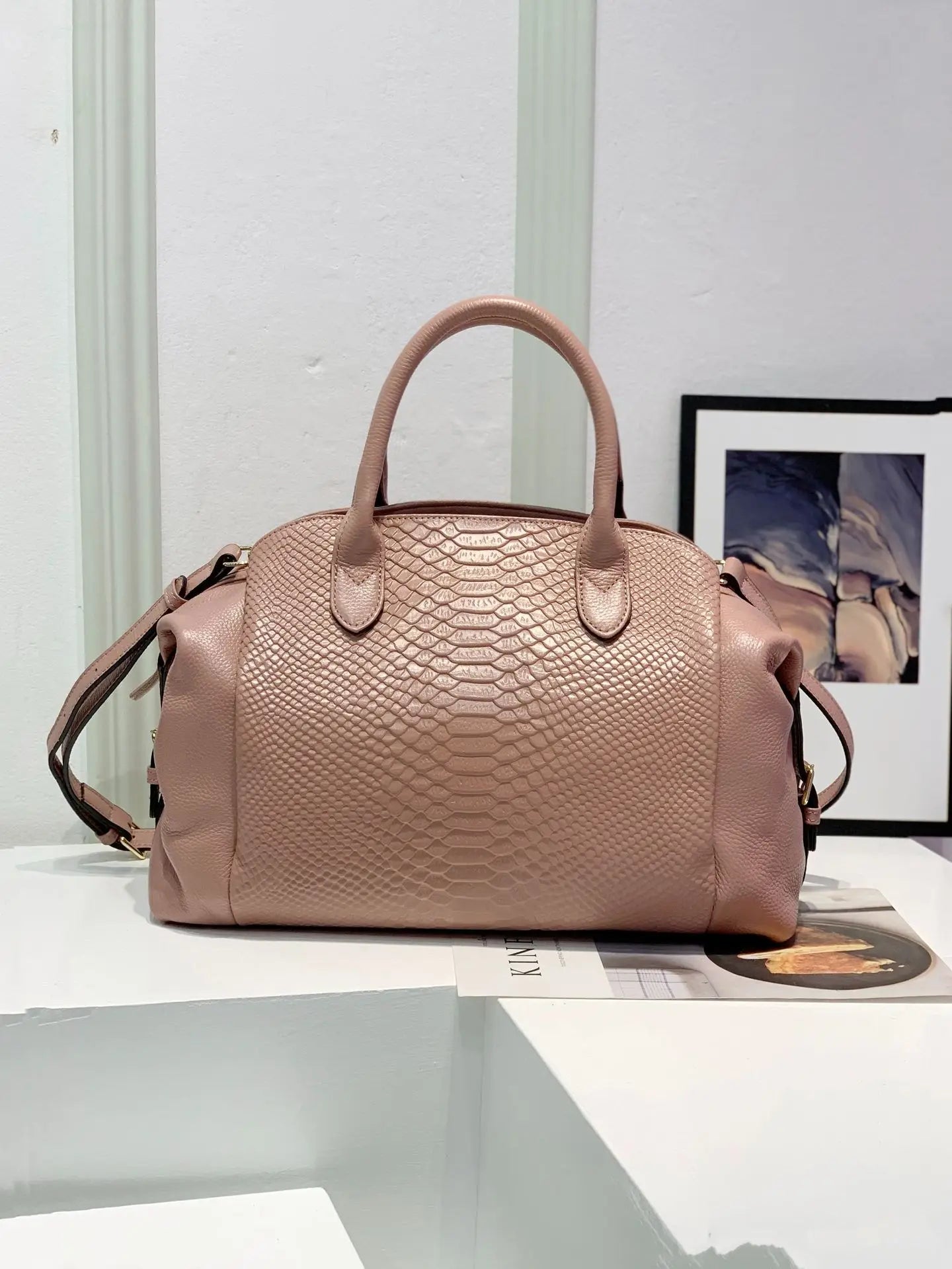 Luxury Fashion Leather Women Bag Crocodile Pattern Handbag