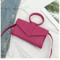 PU Leather Solid Color Clutch Ladies Diagonal Bag Hand Bag Women's Fashion