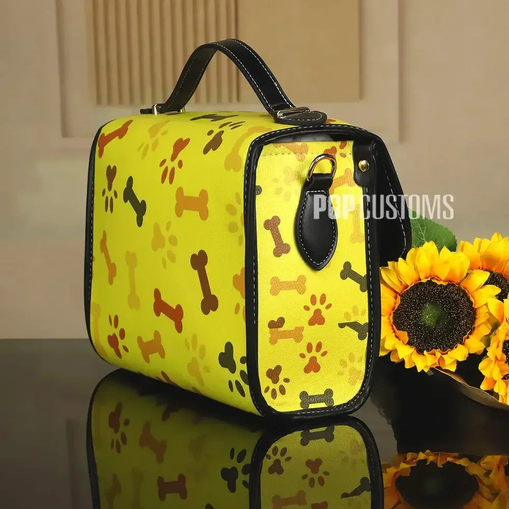 PU Leather Satchel Bag Adjustable Shoulder Strap Convenient Top Handle Bag