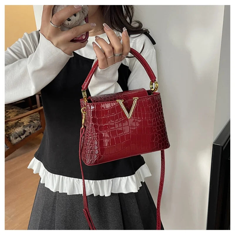 PU Pattern Leather Women Handbags Luxury Fashion Small Shoulder Messenger Bag