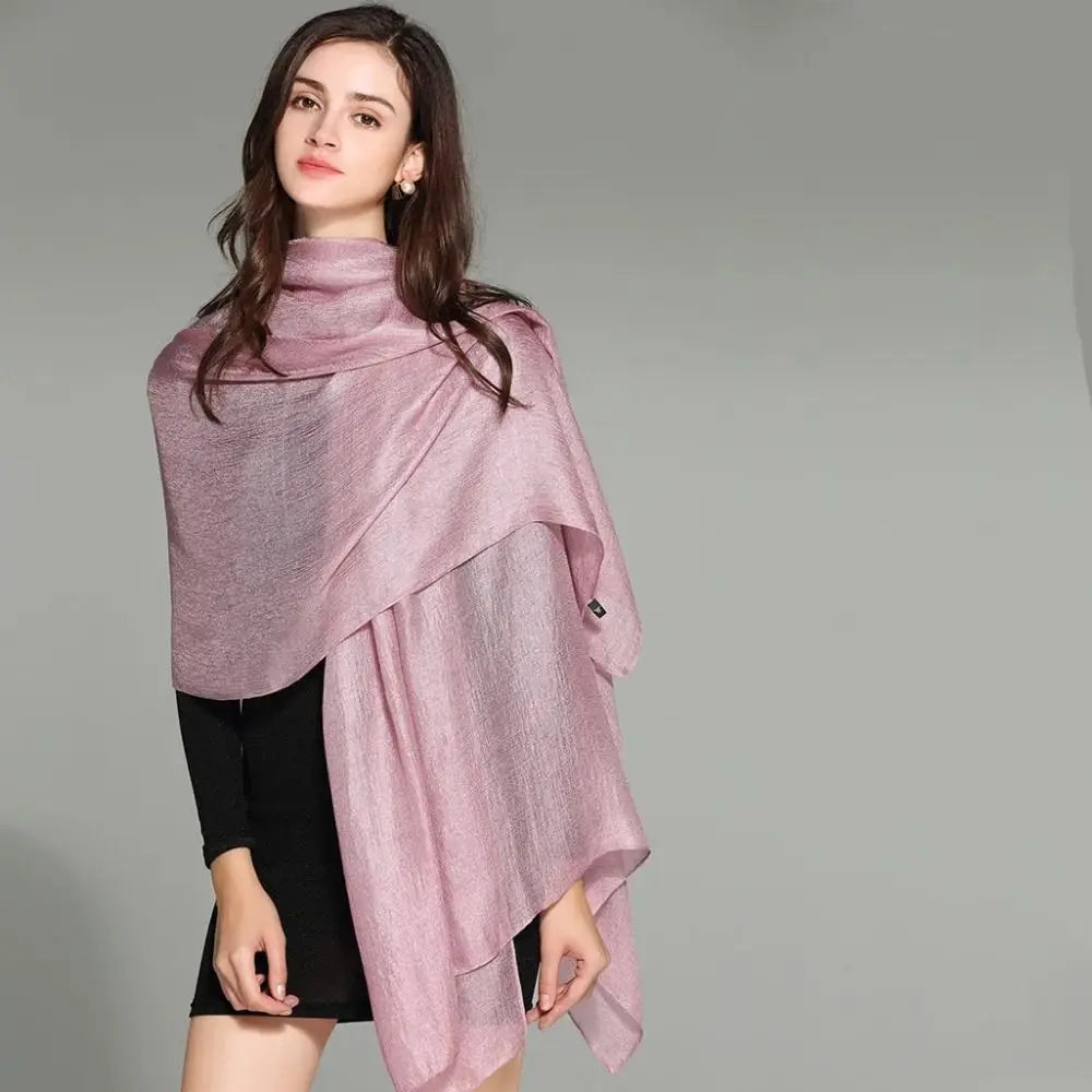 Pure Color Plain Scarf 180x85cm Linen Sunscreen Shawl