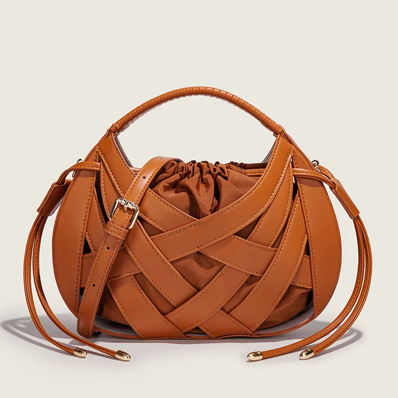 Hollow Woven Nest Bag Unique Premium Textured Shoulder Bag
