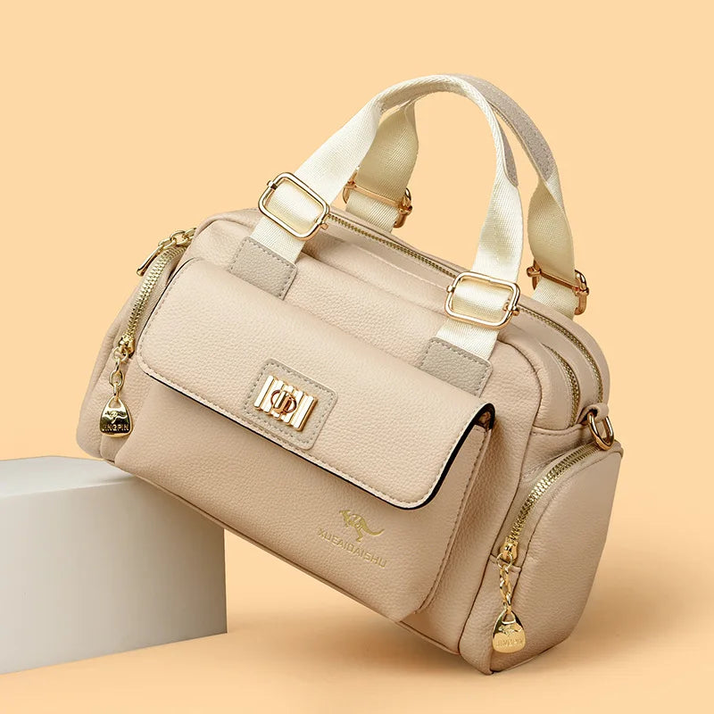 Luxury Design Handbag Fashion High Quality Shoulder Bag Large Capacity Soft Leather