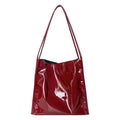 Fashion Patent Leather Women Shoulder Bags Vintage Female Casual Tote Handbags