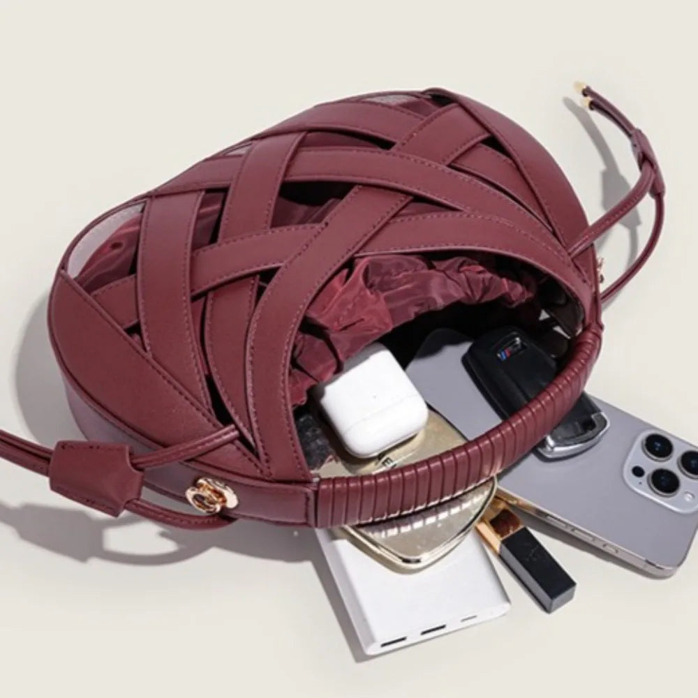 Hollow Woven Nest Bag Unique Premium Textured Shoulder Bag