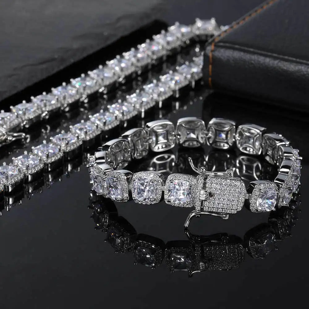 Luxury Bubble Clustered Hip Hop Iced Out Tennis Bracelet
