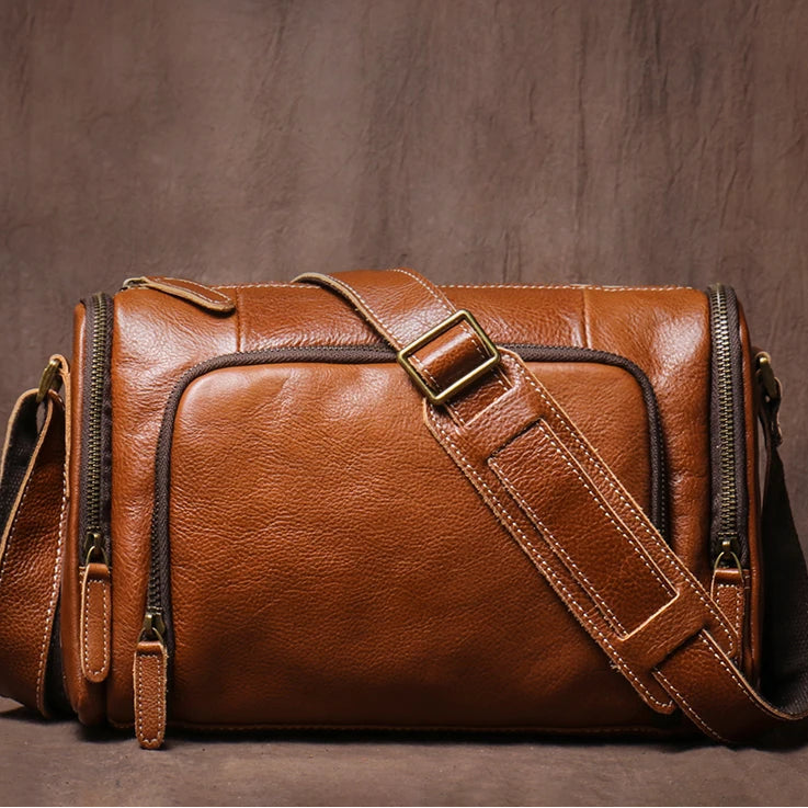 Quality Genuine Leather Shoulder Bag Men's Crossbody Bag