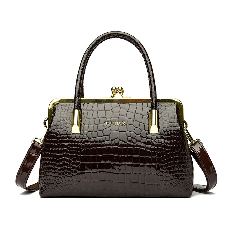 Luxury Crocodile Pattern PU Leather Shoulder Bag Design Purse