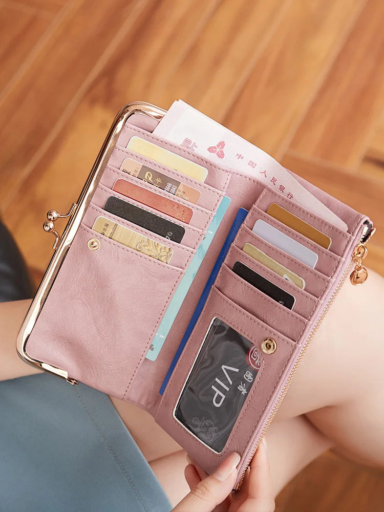 Multi Functional Long Wallet Vintage Clutch Coin Purse Card Holder Zipper Wallet