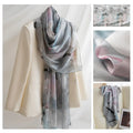 Luxury 100% Mulberry Silk Scarf Thin Breathable Shawl