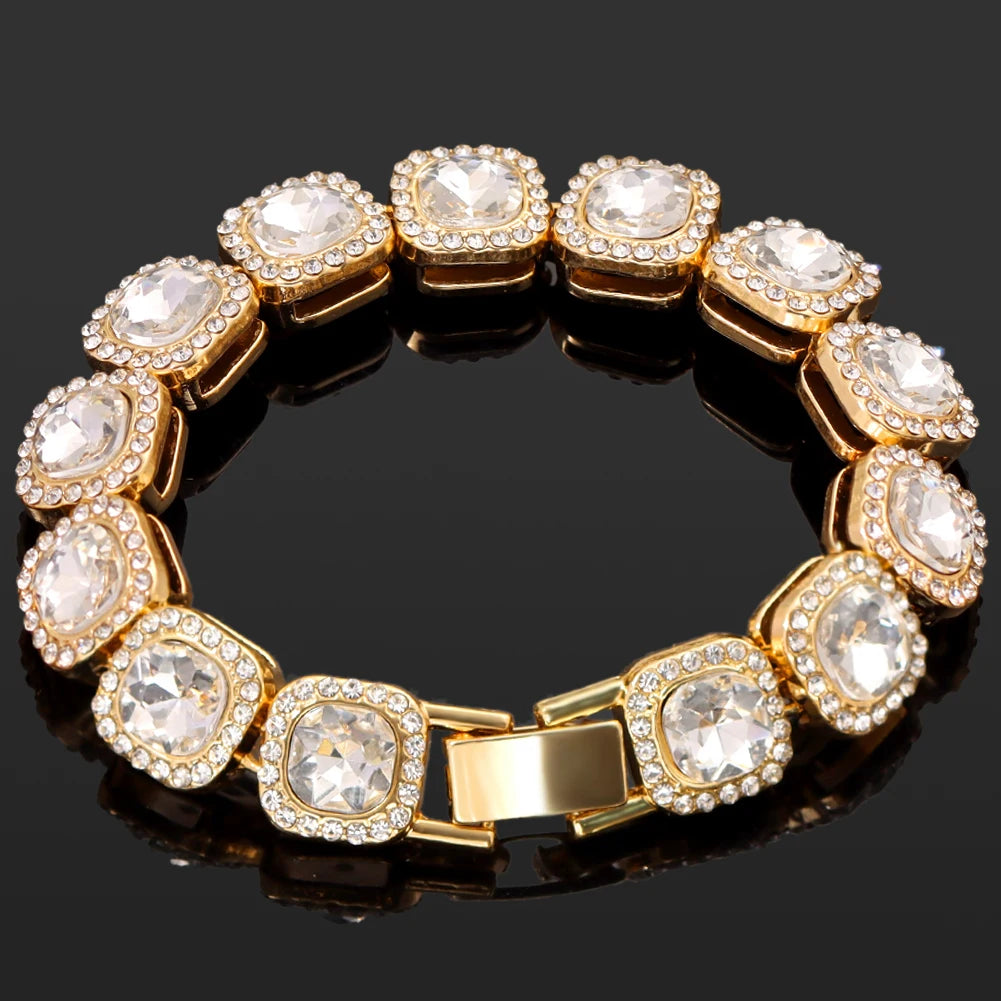 Iced Out Pink Crystal Bracelet Jewelry