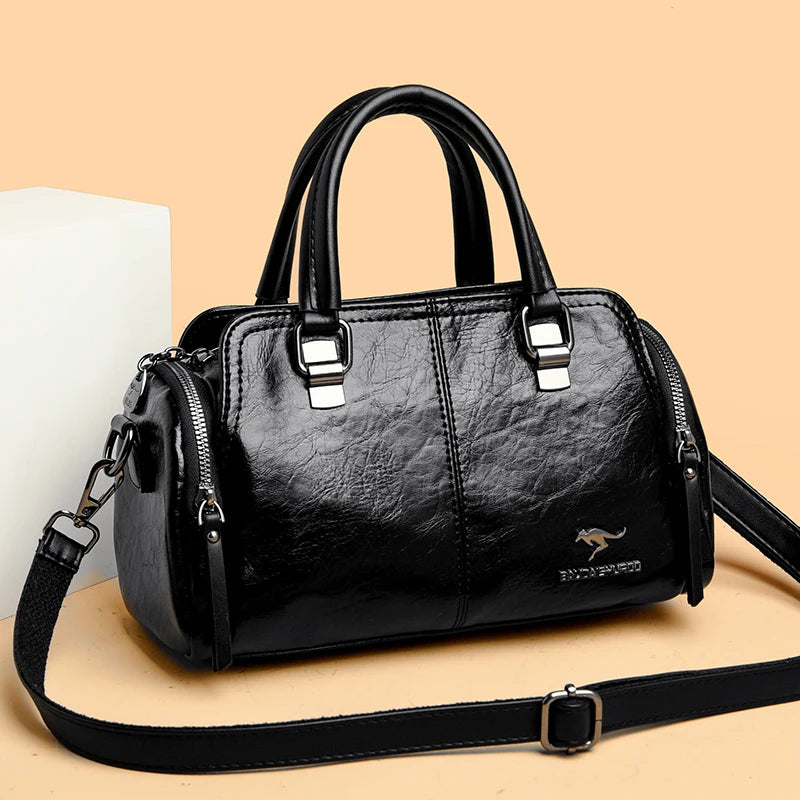 High Quality Leather Handbags Crossbody Shoulder Bags Casual Large Capacity Tote