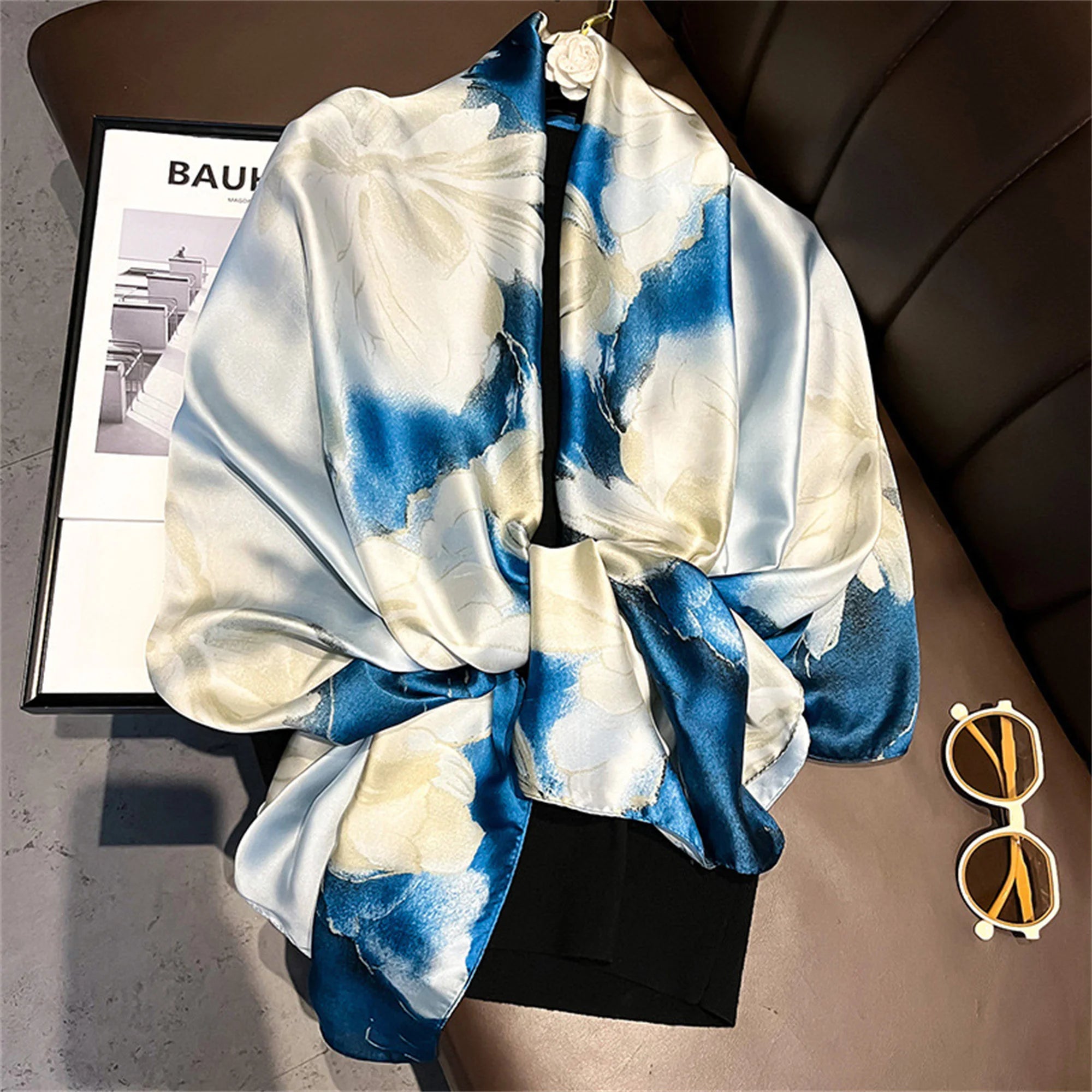 180*90cm Luxury Brand Women Scarf Summer Silk Shawl Lady Wrap Soft Design