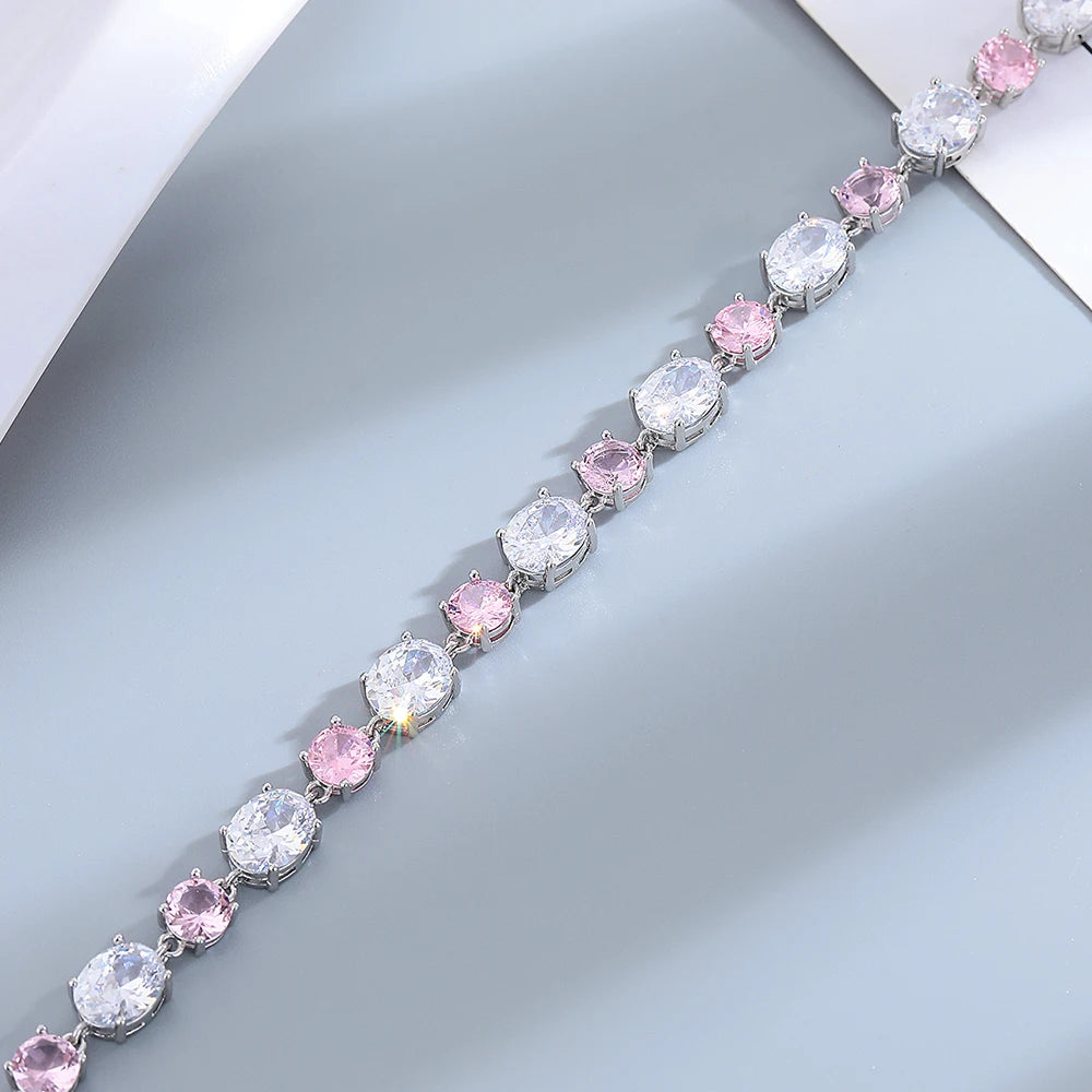 Red Ruby Bracelets Female Real S925 Silver Gemstone Bracelet
