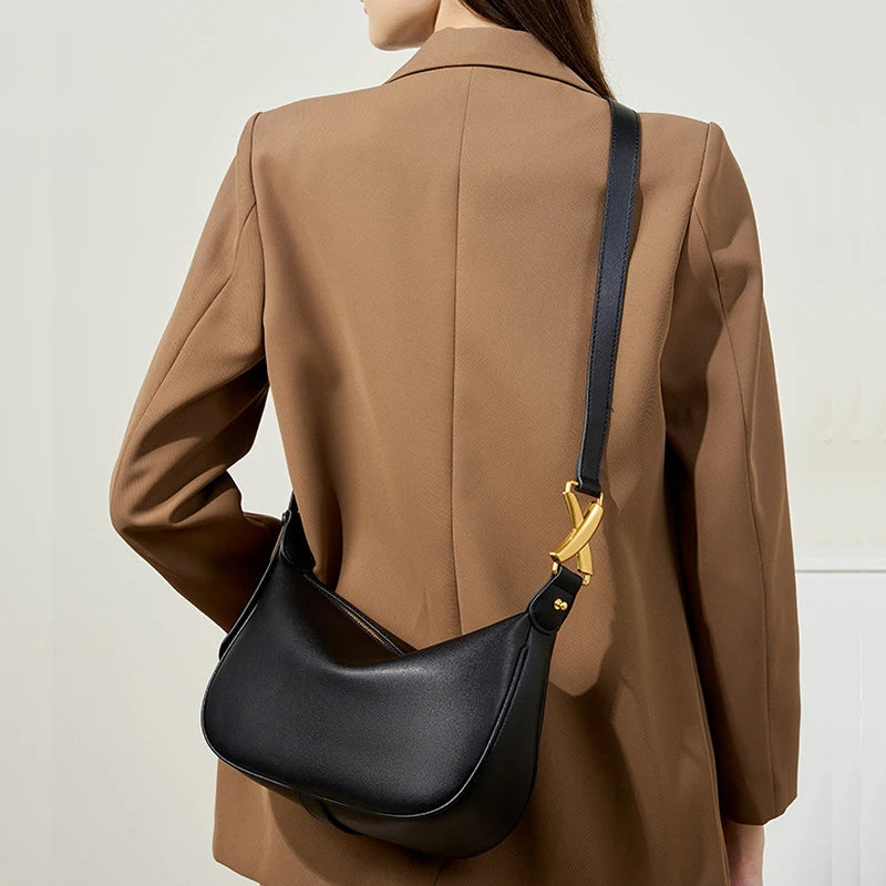 Genuine leather luxury fashionable crossbody bag