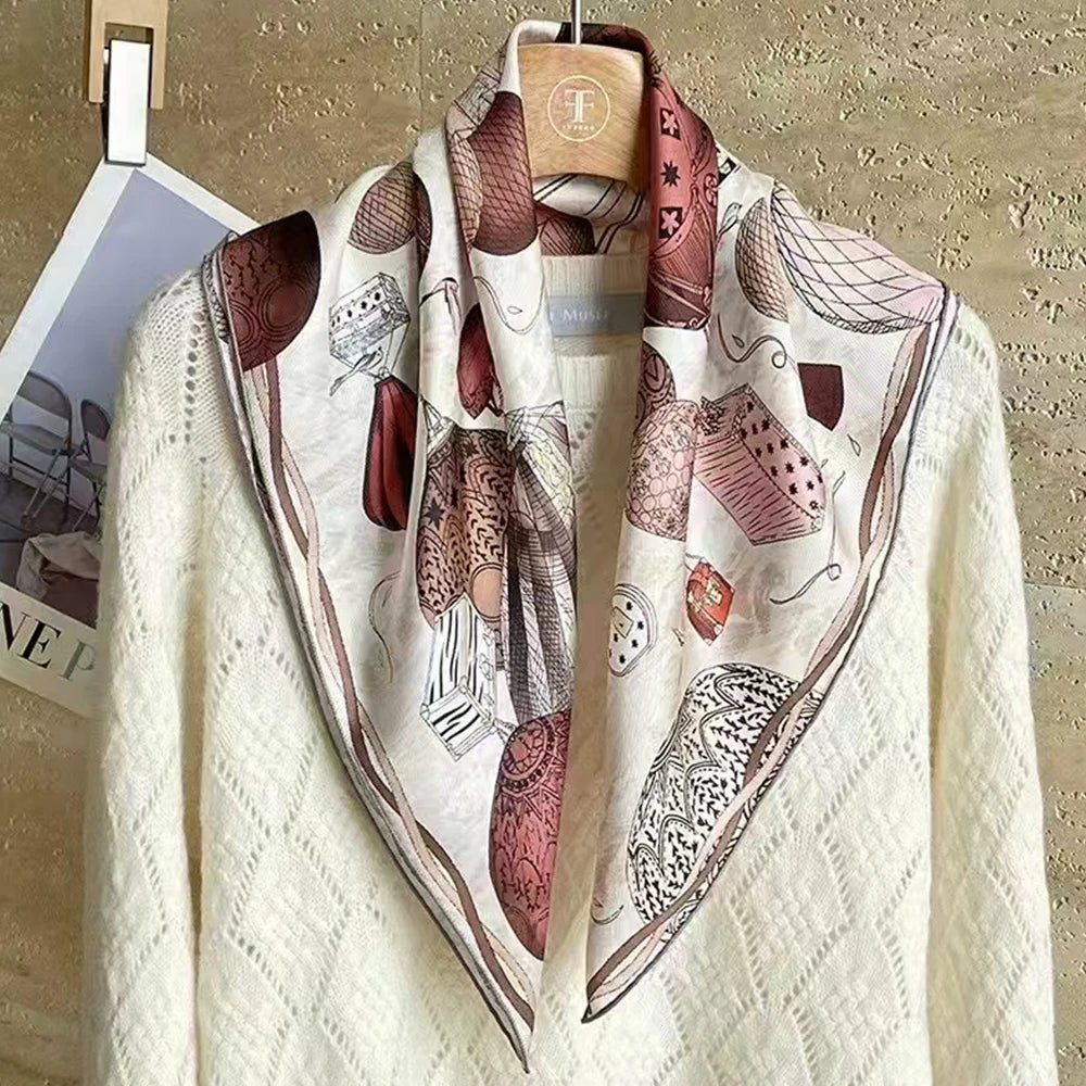 Women's 100% Mulberry Silk Scarf Neckerchief Styles