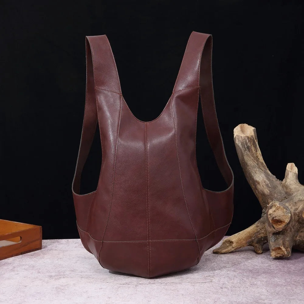 Soft Leather Beetle Bag Backpack Large Capacity Multifunctional Waterproof Trendy Bag