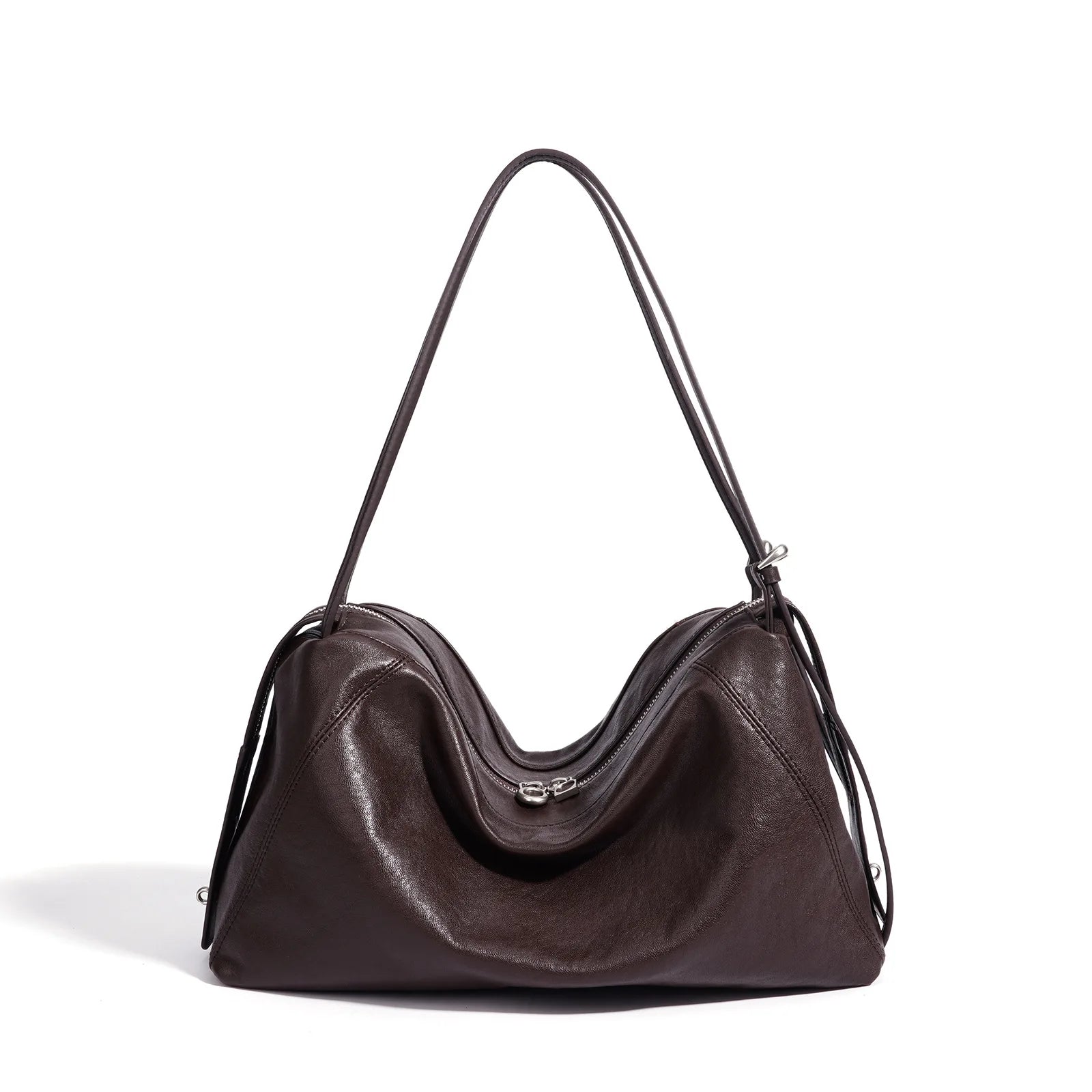 Genuine Leather Hobo Bag Lazy Style Underarm Shoulder Bag