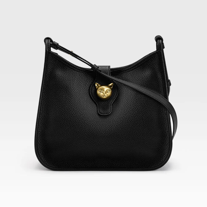 Natural Cattle Leather Bucket Bag Versatile & Chic