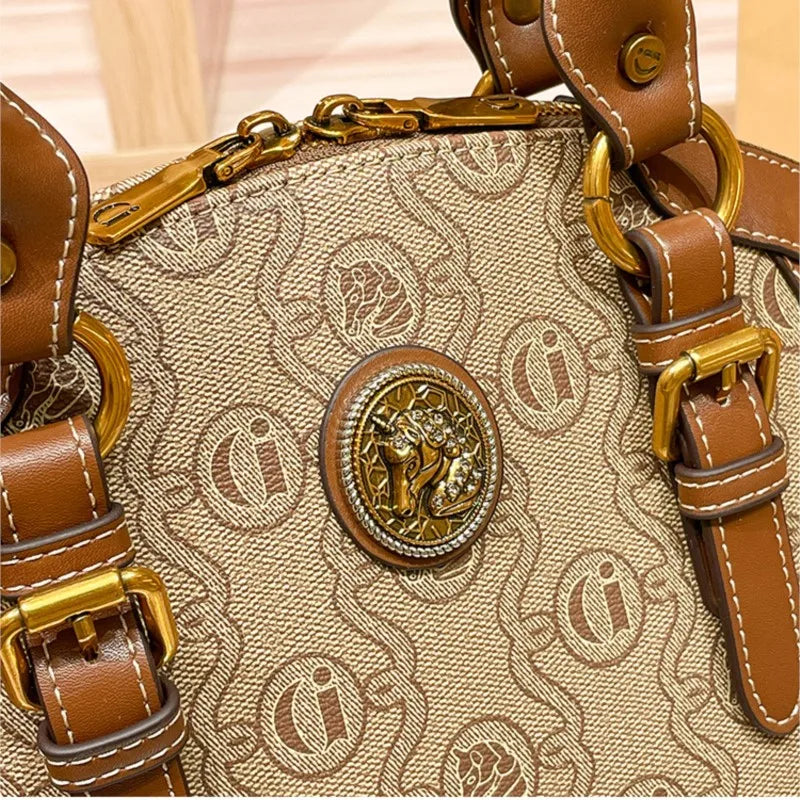 Women's handbag light luxury large capacity retro high-end design crossbody bag