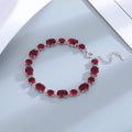 Red Ruby Bracelets Female Real S925 Silver Gemstone Bracelet