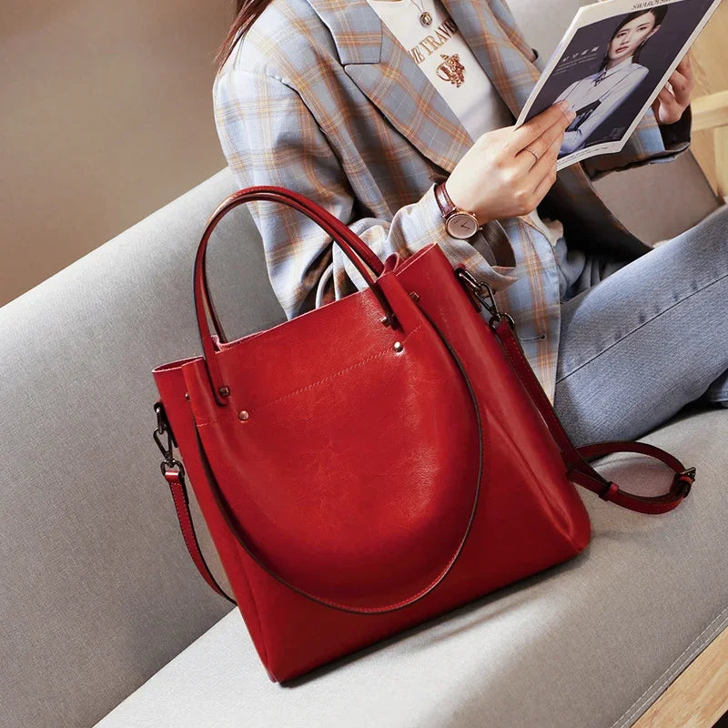 Women's Natural Cow Genuine Leather Handbags