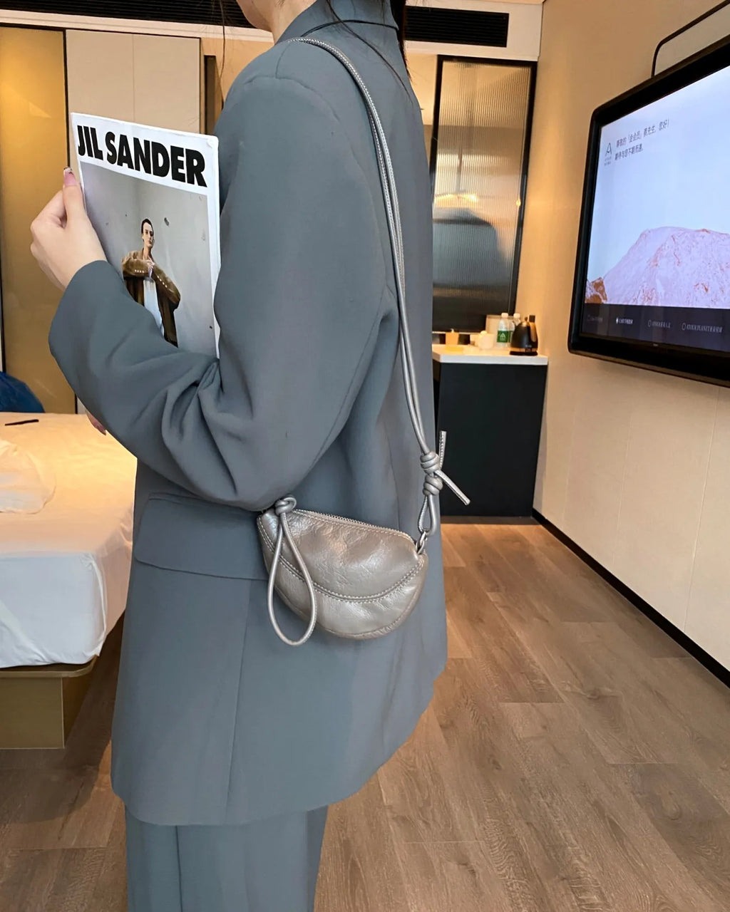 Genuine Leather Shoulder Crossbody Bag Luxury Design Fashion Mini Coin Purse Bag