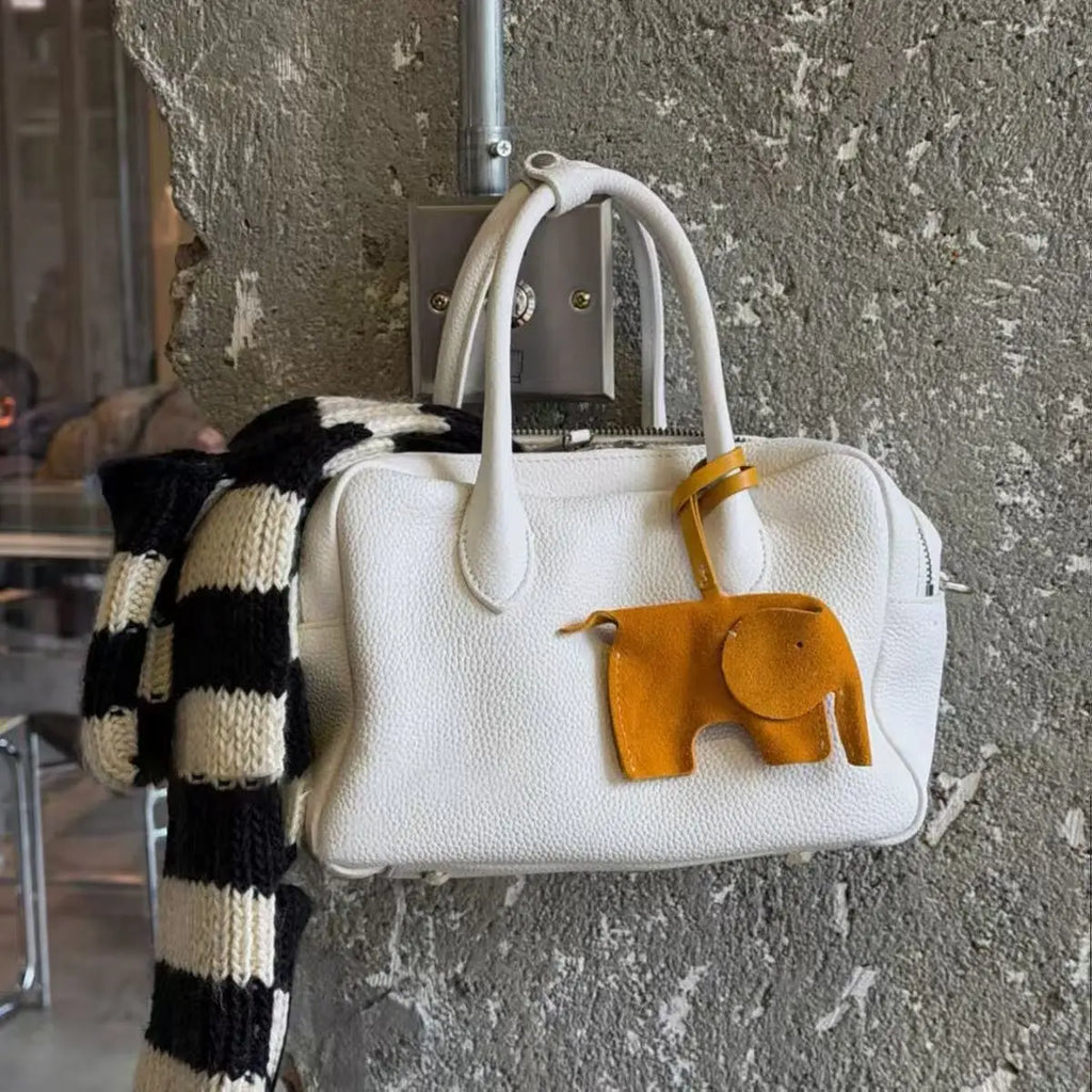 Litchi Texture Bowling Bag Commuter Versatile Single Shoulder Slant Cross Bag for Women