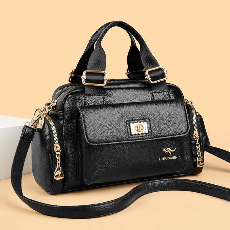 Luxury Design Handbag Fashion High Quality Shoulder Bag Large Capacity Soft Leather