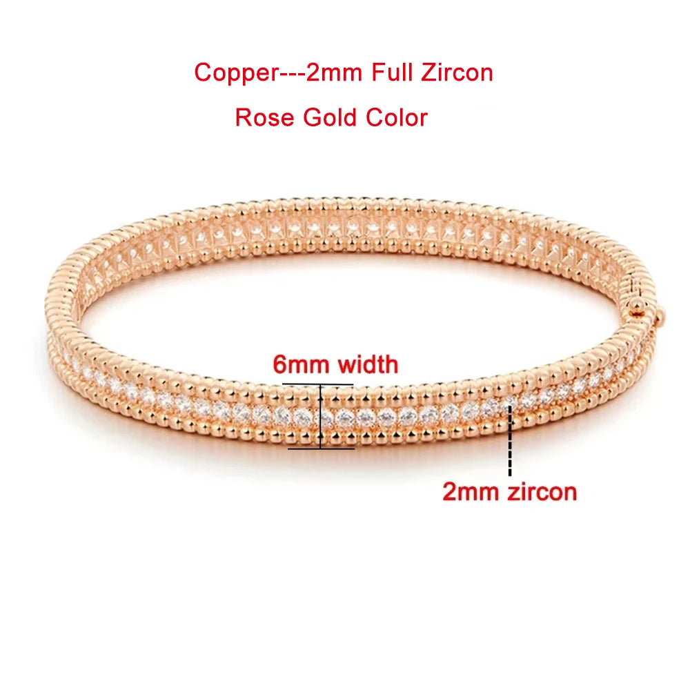 2mm Moissanite Bangle S925 Sterling Silver Plated 18K Gold